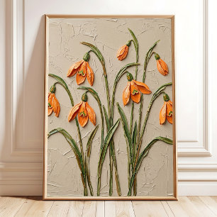 Impressão de Arte de Parede Floral de Snowdrop Min