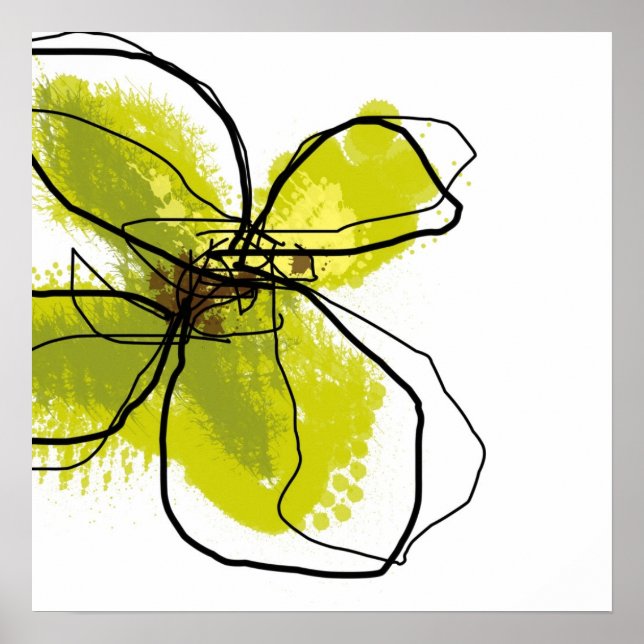 Impressão de Arte de Pétalas Verdes (Frente)