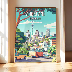 Impressão de Arte de Poster de Auckland Nova Zelân