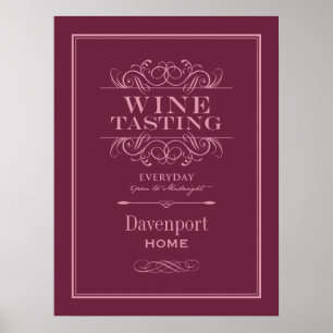 Impressão de Arte de Provando de Vinho Personaliz