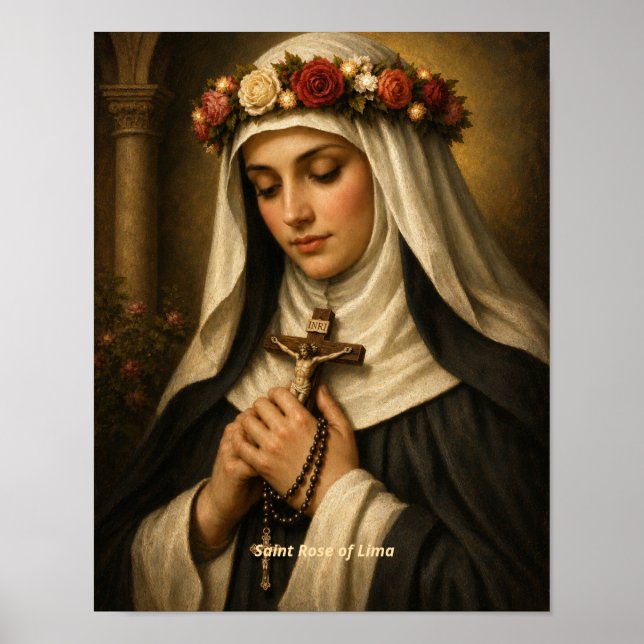 Impressão de Arte de Santa Rosa de Lima (Frente)