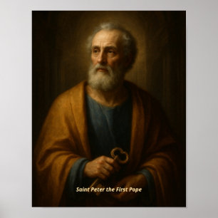 Impressão de Arte de São Pedro - Primeiro Papa Cat