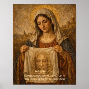 Impressão de Arte de Sta. Verônica - Santo Rosto d