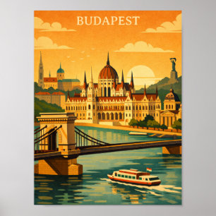 Impressão de arte de viagem de Budapeste Hungria V