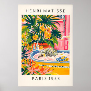 Impressão de Arte deouriço no Estilo Matisse