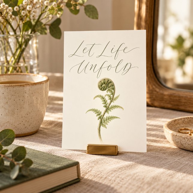 Impressão de Arte Desenrolar a Vida (4 x 6 inch unframed semi-gloss print. Flat printed artwork. Styled scene; props not included.)