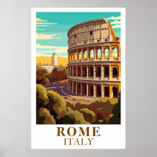 Impressão de Arte do Coliseu de Viagem Antiga Roma