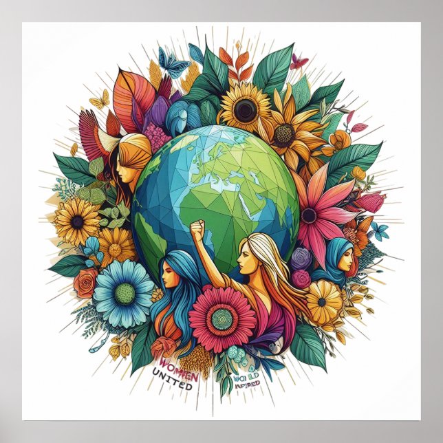 Impressão de Arte do Dia Internacional da Mulher (Frente)