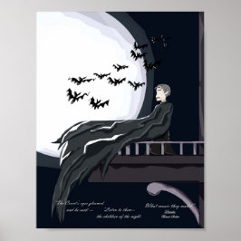 Impressão de Arte do Drácula de Halloween