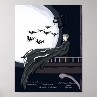 Impressão de Arte do Drácula de Halloween