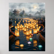 Impressão de Arte do Festival de Lanterna Japonesa