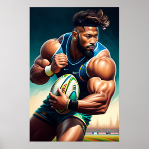 Impressão de Arte do Jogador de Rugby