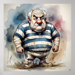 Impressão de Arte do Jogador de Rugby