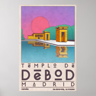 Impressão de Arte do Marco de Madrid Templo De Deb
