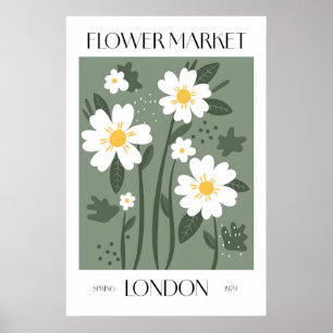 Impressão de Arte do Mercado de Flores – Londres P