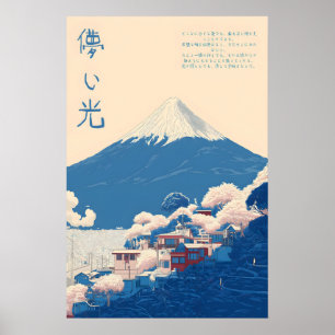 Impressão de Arte do Monte Fuji Paisagem da Montan