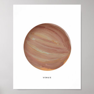 Impressão de Arte do Planeta Vênus Pintado