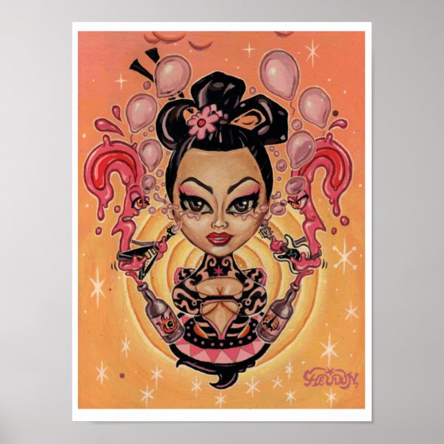 impressão de arte dos Balões - (arte surreal pop (Frente)