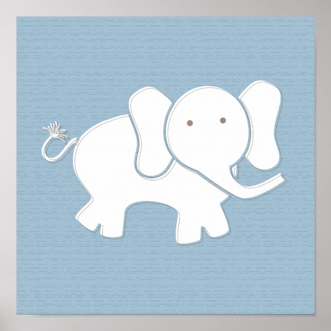 Impressão de Arte Elefante Feliz (Frente)