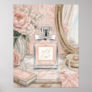 Impressão de Arte em Aquarela de Frasco de Perfume