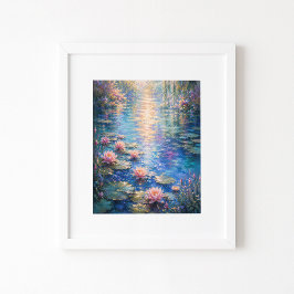 Impressão de Arte em Aquarela Lírio de Água
