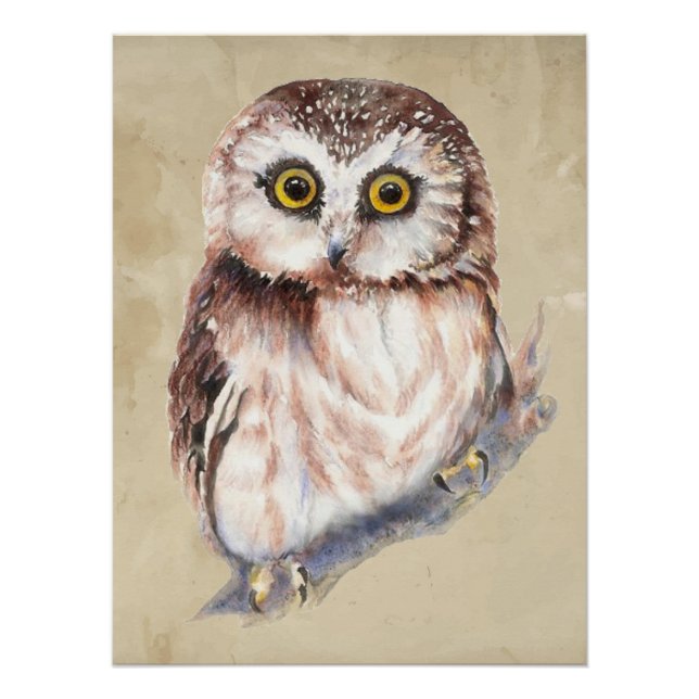 Impressão de arte em aquarela minimalista para ama (Frente)