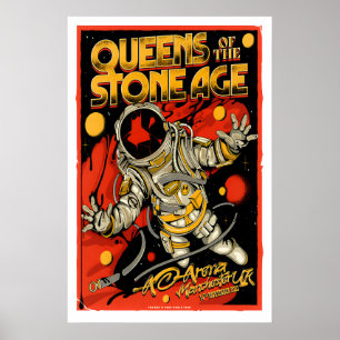 Impressão de Arte Em Matriz QOTSA Gig Poster Matte