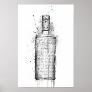Impressão de Arte em Parede de Garrafa de Gin 'Ste