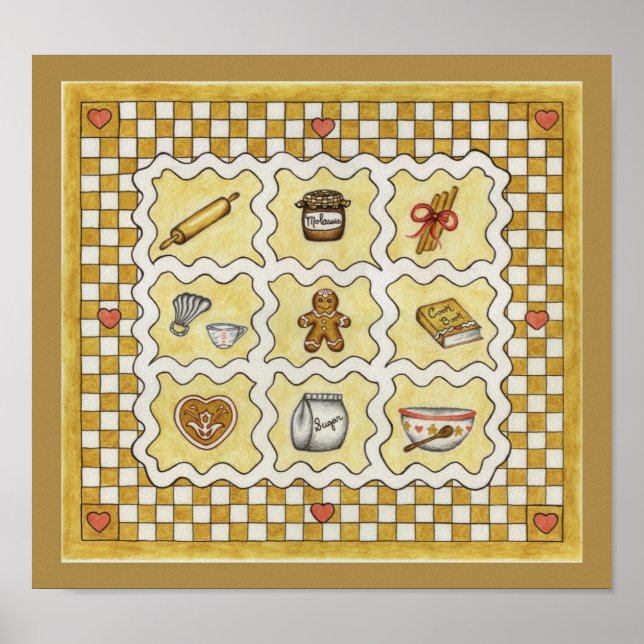 Impressão de Arte em Poster de Pão de Mel (Frente)
