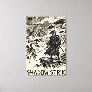 Impressão de Arte em Tela Samurai Shadow Strike