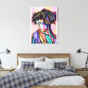 Impressão de Arte em Tela Senhora Pintada