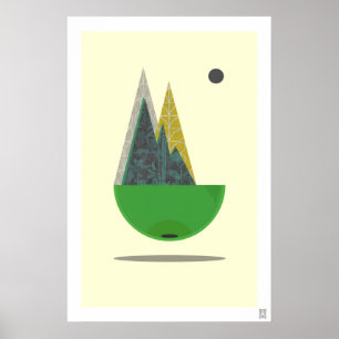 Impressão de Arte Escandinava em Moldura Paisagem 