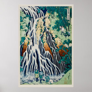 Impressão de Arte Fina da Cachoeira Kirifuri. Vint