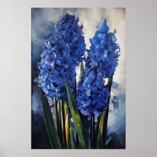 Impressão de Arte Flor Azul Hyaciny