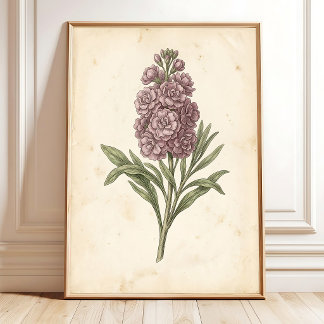 Impressão de Arte Floral Botânica Estilo Boho