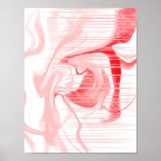 Impressão de Arte Fluida em Líquido Rosa Pastel co