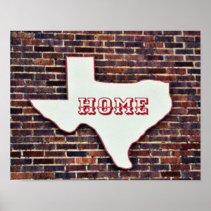 Impressão de Arte Fotográfica do Texas Home Bric