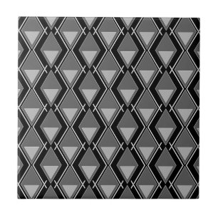 impressão de arte geométrica branca negra