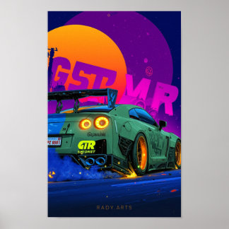 Impressão de Arte GTR da Futurística Street Racer