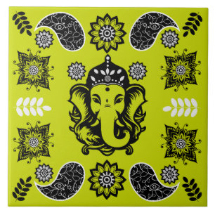 Impressão de Arte Hindu com Tema Ganesha