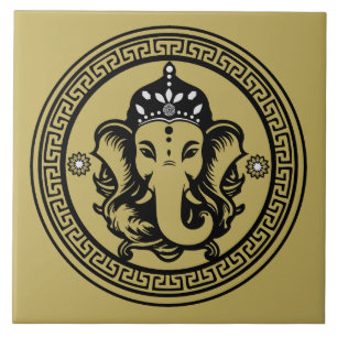 Impressão de Arte Hindu com Tema Ganesha
