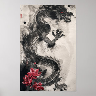 Impressão de Arte Japonês: Agon and Flowers Tradit
