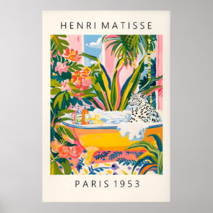 Impressão de Arte Leopardo da Neve Matisse Banheir