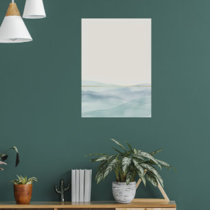 Impressão de Arte Minimalista de Marinha Azul Páli