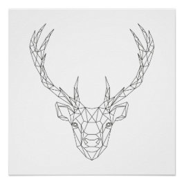 Impressão de Arte Moderna Geométrica Preta e Branc