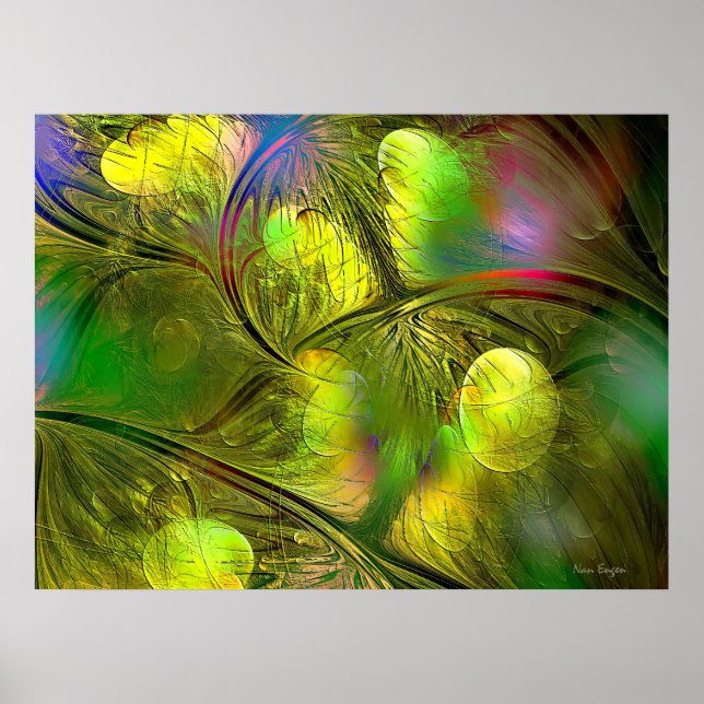 Impressão de Arte Moderna Ramo Dourado (Frente)