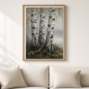Impressão de Arte Névoa do Lago Birch