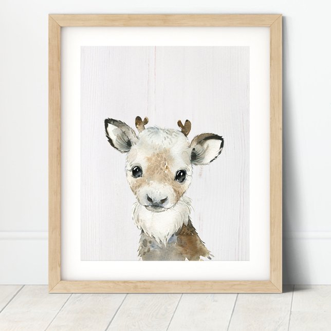 Impressão de Arte para Berçário Reindeer Woodland (Criador carregado)