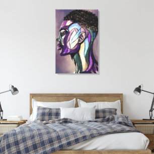 Impressão de Arte Pintada em Tela de Homem