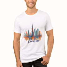 Impressão de Arte por Aquarela de Skyline de Dubai